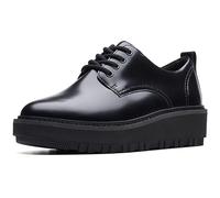 Clarks Orianna W Derby Leather Shoes in Black