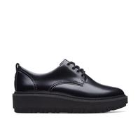 Clarks Womens Orianna W Derby Black Leather Derby Shoes