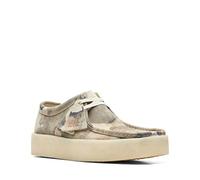 Clarks Original Mens Wallabee Cup Off-White Camo Suede, Off-white Camo, XX-Large