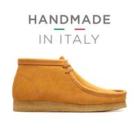 Clarks Originals Men Wallabee Orange Suede , Hand Made Italy UK 7,8,9,10 G