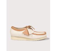 Clarks Originals Mens Wallabee - Colour: White Combi Leather - Size: 8