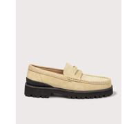 Clarks Mens Yukoner Penny Maple Suede Loafers,Slip Ons Brown