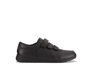Clarks Originals Unisex's Daze Step 2 Y Shoe, Black Leather, 5.5 UK