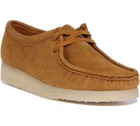 Clarks Originals Wallabee Leather Moccasin Womens Flat Shoes In Tan UK 4 - 8