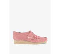 Clarks Originals Womens Blush Pink Suede Wallabee Logo-tag Shoes Eur 41 / 8 Uk Women