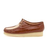 Clarks Originals Women's Croc patent Wallabee Boot Tan Interest UK 3
