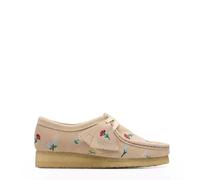 Clarks Originals Womens Wallabee Taupe Embroidery