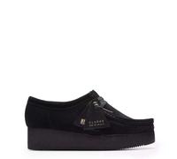 Clarks for woman. 26173497 Wallacraft Bee leather moccasins black (37), 3 to 5 cm, Suede, Laces, Casual