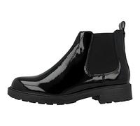 Clarks Orinoco 2 Lane Leather Boots In Black Patent Standard Fit Size 6.5