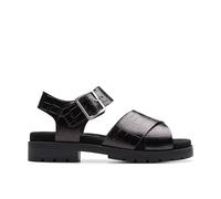 Clarks Women's Orinoco Cross Sandal, Black Interest, 8 UK