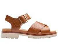 Clarks Women's Orinoco Cross Sandal, Tan Interest, 5.5 UK