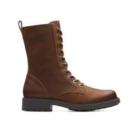 Clarks Orinoco2 Style Womens Military Boots 6.5 UK Brown Snuff Leather
