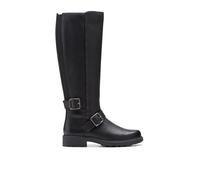 Clarks Orinoco2 Tall Leather Knee High, Black, Size 6, Women Black