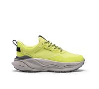 Clarks Women's Pace TrailGo Waterproof Lime Combination Trainers, Lace Up in Green | Size: 4/Standard Fit