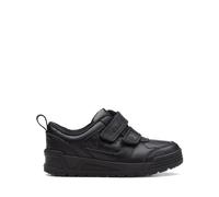 Clarks Palmer Mist Kid Leather Shoes in Black Wide Fit Size