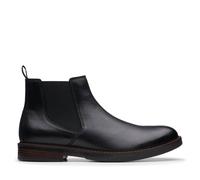 Clarks Mens Paulson Up Black Leather Ankle Boots,Chelsea Boots Leather Casual