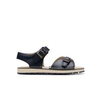 Clarks Playsun Kid Navy Leather Flat Sandals in Blue | Size: 12-Standard Fit Clarks Blue 12-Standard Fit
