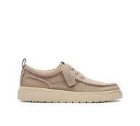 Clarks Polden Moc Grey Canvas Laces Grey 10-Standard Fit
