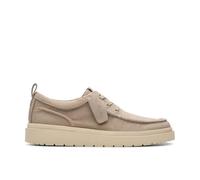 Polden Moc Grey Canvas Laces Clarks Grey 8-Standard Fit
