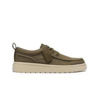 Clarks Polden Moc Mens Olive Canvas, 10