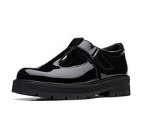 Clarks Prague Brill O Girls School Shoes 2 Black Patent