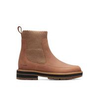 Clarks Prague Top K. Mid Calf Boot, Light Tan, 12 UK Child
