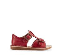 Clarks Premium Girls Playsunreef T. Flat Sandal, Red Leather, 6 UK Child