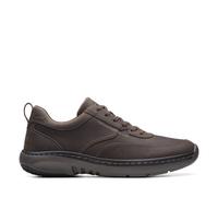 Clarks Pro Lace Dark Brown Tumbled Trainers,lace Up Brown 7-Standard Fit