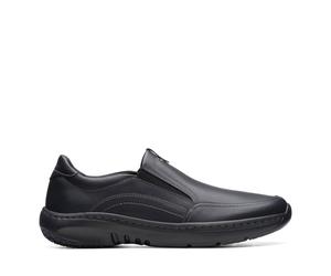 Clarks Pro Step Loafer Black Leather Loafers Black 8-Standard Fit
