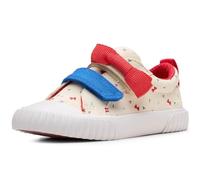 Clarks RD Foxing Bow T Girls Infant Canvas Shoes 6.5 Cotton Print