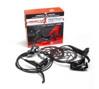 Clarks Cycle Systems React-4 Piston Front & Rear Hydraulic Disc Brake Set, Black, 203/180mm