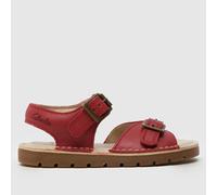 Clarks Red Playsunreef Girls Toddler Sandals UK 7 (EU 24)
