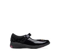 Clarks Relda Sea K Girls Black Patent School Shoe