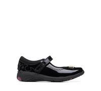 Clarks Relda Sea K Girls School Shoes 12 Black Patent