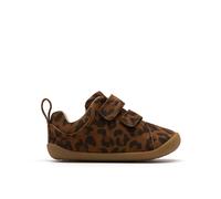 Clarks Roamer Craft Toddler Leopard Print Riptape, Trainers, Pre Walker in Brown | Size: 5.5-Standard Fit Clarks Brown 5.5-Standard Fit