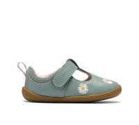 Clarks Roamer Flora Toddler Green Combination Leather T Bar Shoes | Size: 3.5-Standard Fit Clarks Green 3.5-Standard Fit