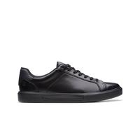 Clarks Romsey Lace Black Leather Trainers,lace Up Black 6.5-Standard Fit