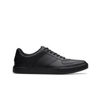 Clarks Romsey Tie Black Leather Trainers Black 6-Standard Fit