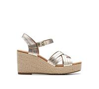 Clarks Women's Sabina Strap Sandal, Champagne, 4 UK