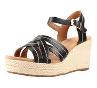Clarks Women's Sabina Strap Sandal, Black Leather, 8 UK