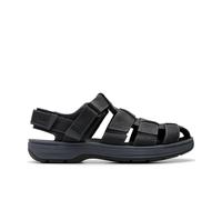 Clarks Men's Saltway Cove Sandal, Black (Black Leather), 9.5 UK