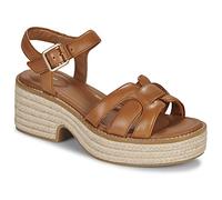 Clarks for woman. 26181251 Coledale Strap leather sandals brown (39), 5 to 8 cm, Buckle, Casual