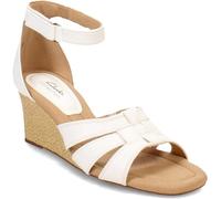 Clarks Sandals Women's Kyarra Joy Wedge Sandals White 7.5 UK D Fit 41.5 EU