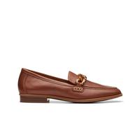 Clarks Sarafyna Iris Leather Shoes In Tan Standard Fit Size 4.5