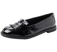 Clarks Scala Bright Y Childrens Black Pat, 3.5