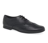 Clarks Scala Lace Kids Youth School Shoes Black Leather