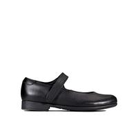 Clarks Scala Pure Kid Leather Shoes in Black Standard Fit Size 11½