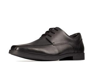 Clarks Scala Step Youth Leather Shoes in Black Size 4.5