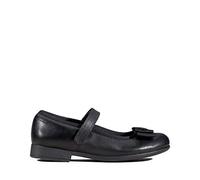 Clarks Scala Tap Kid Leather Shoes in Black Narrow Fit Size 13½