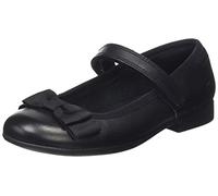 Clarks Scala Tap Kid Leather Shoes In Black Wide Fit Size 10½